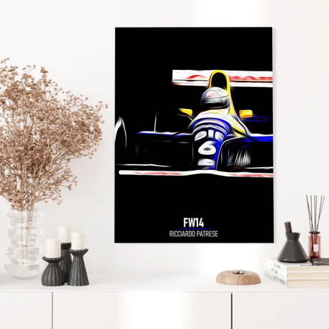 Affiche ou Tableau Williams FW14 Ricciardo Patrese 1991 Formule 1