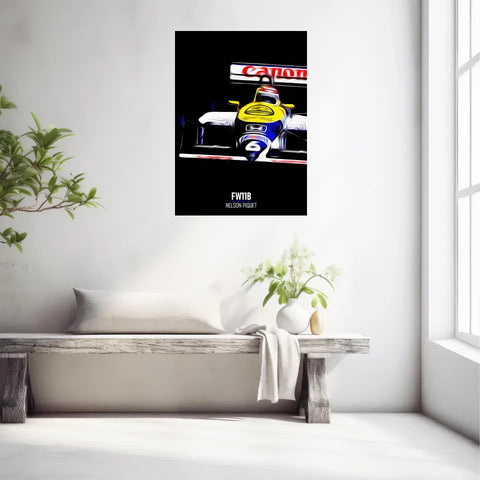 Affiche ou Tableau Williams FW11B Nelson Piquet 1987 Formule 1