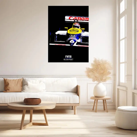 Affiche ou Tableau Williams FW11B Nelson Piquet 1987 Formule 1