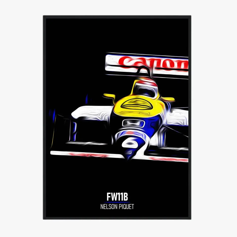 Affiche ou Tableau Williams FW11B Nelson Piquet 1987 Formule 1