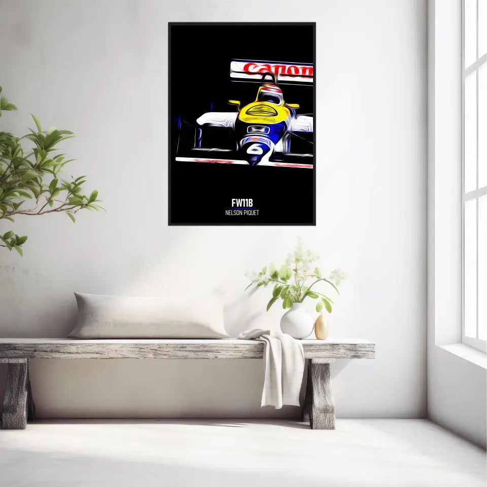 Affiche ou Tableau Williams FW11B Nelson Piquet 1987 Formule 1