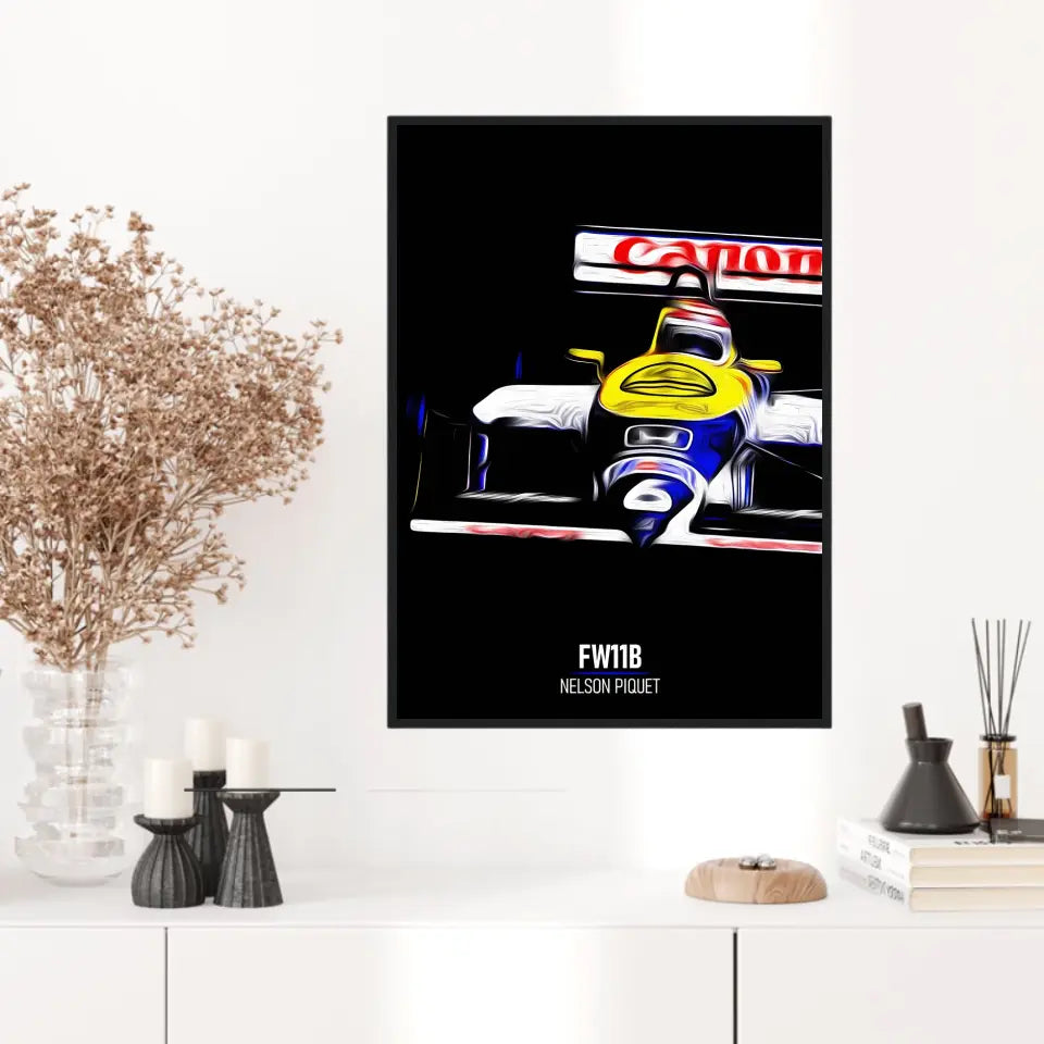 Affiche ou Tableau Williams FW11B Nelson Piquet 1987 Formule 1