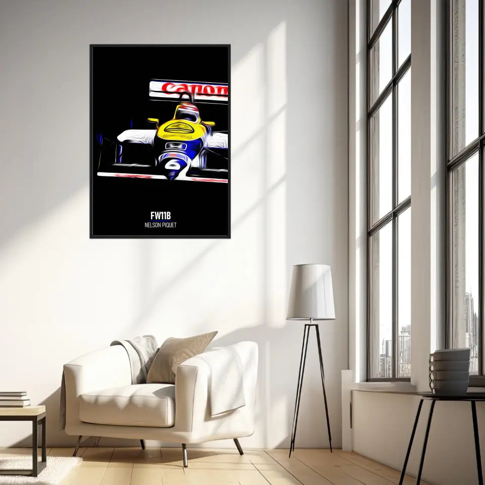 Affiche ou Tableau Williams FW11B Nelson Piquet 1987 Formule 1