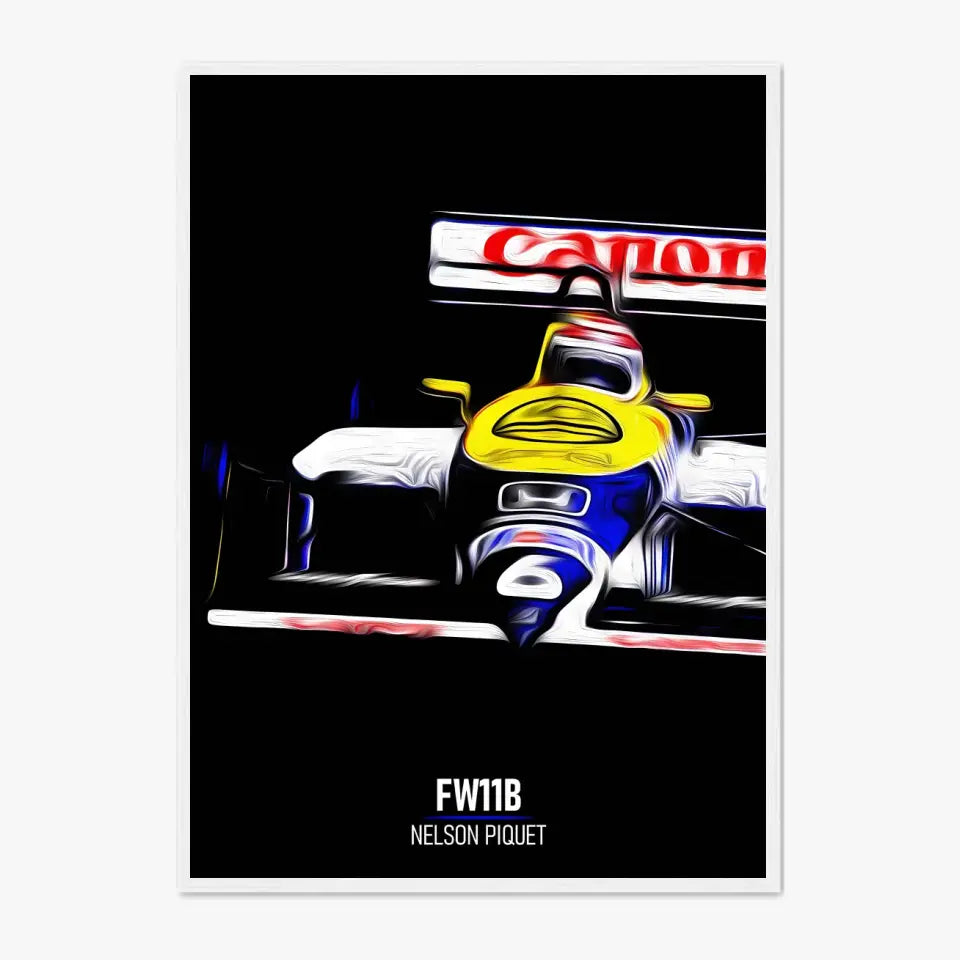 Affiche ou Tableau Williams FW11B Nelson Piquet 1987 Formule 1