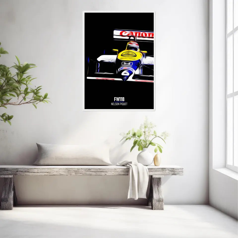 Affiche ou Tableau Williams FW11B Nelson Piquet 1987 Formule 1