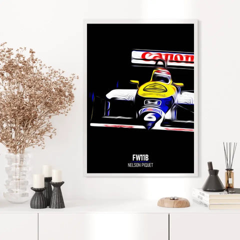 Affiche ou Tableau Williams FW11B Nelson Piquet 1987 Formule 1