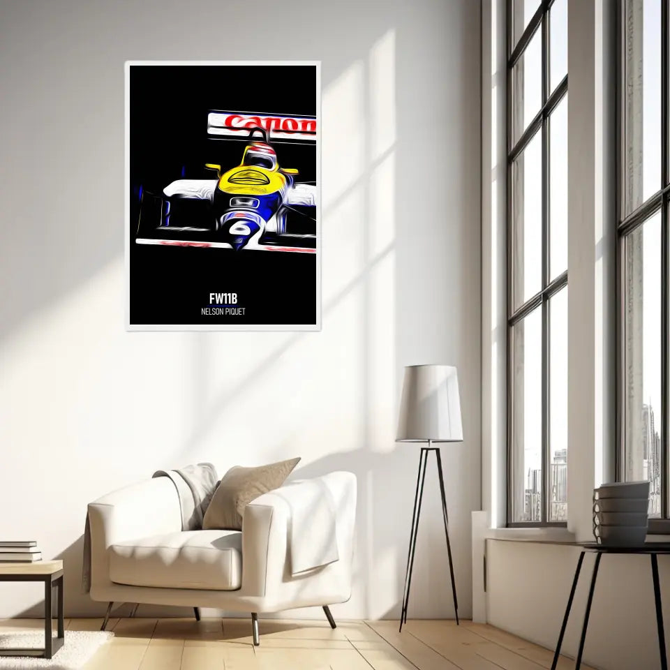 Affiche ou Tableau Williams FW11B Nelson Piquet 1987 Formule 1