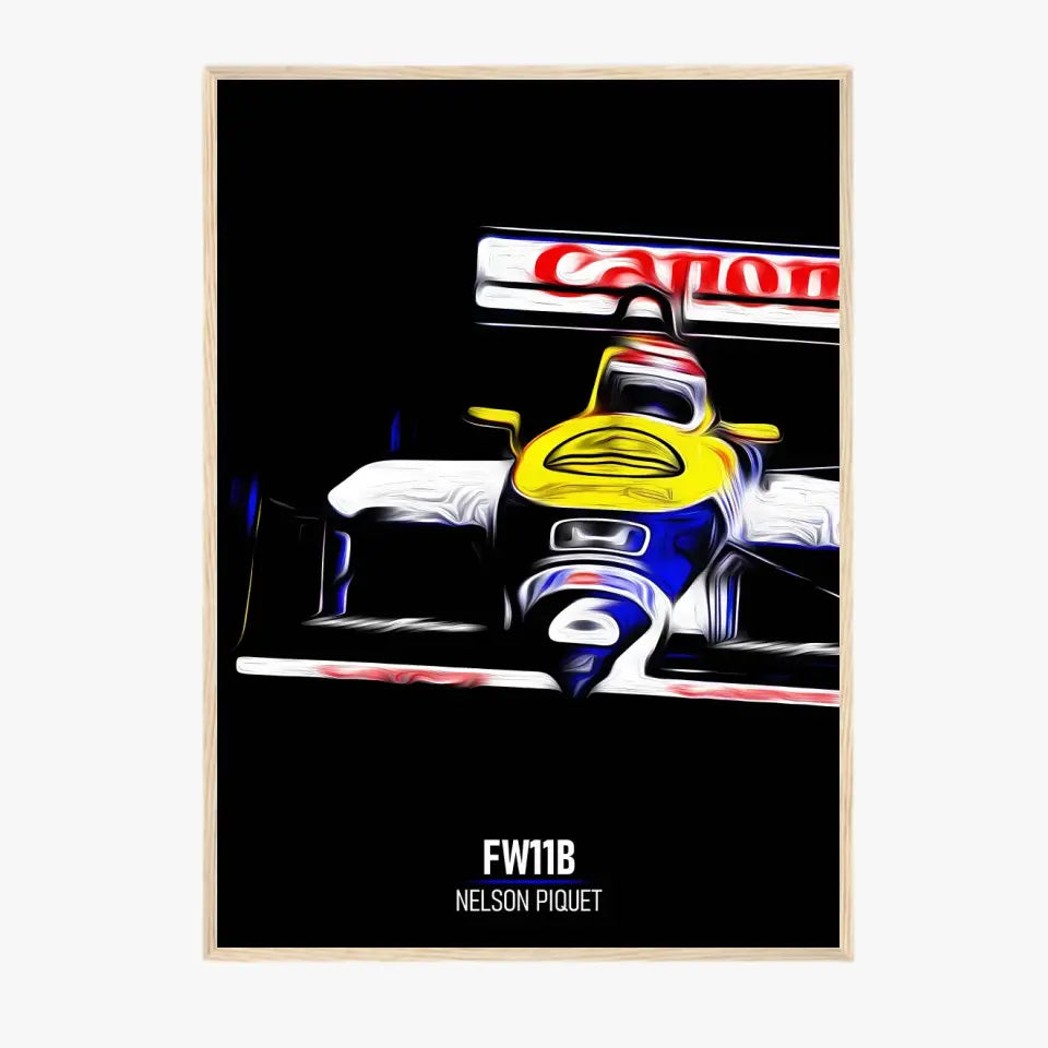 Affiche ou Tableau Williams FW11B Nelson Piquet 1987 Formule 1