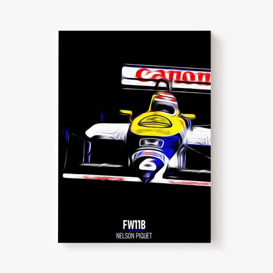 Affiche ou Tableau Williams FW11B Nelson Piquet 1987 Formule 1