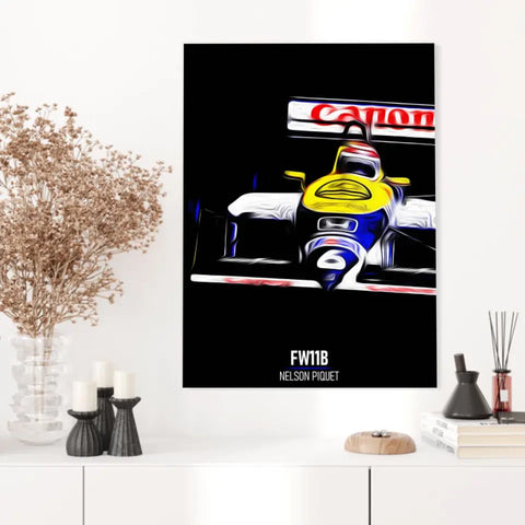 Affiche ou Tableau Williams FW11B Nelson Piquet 1987 Formule 1