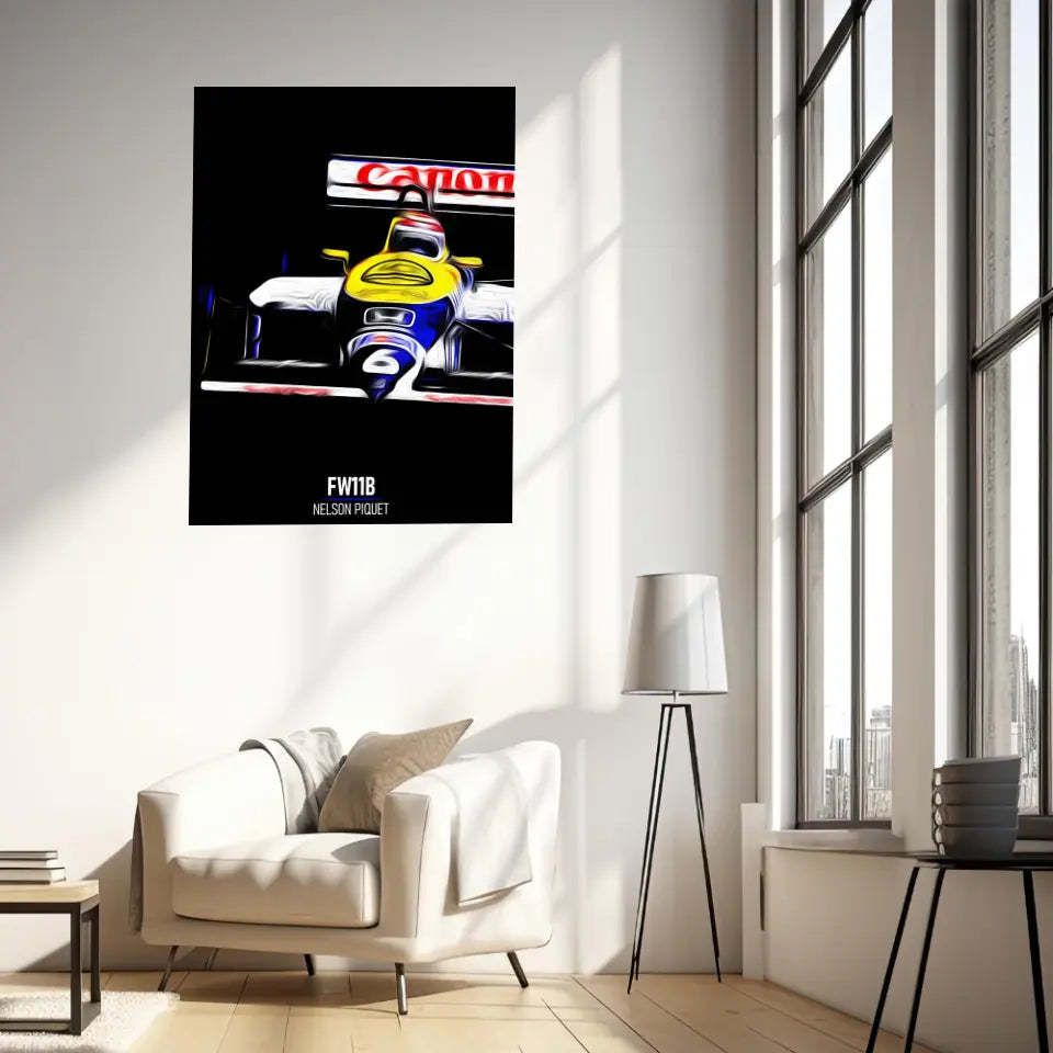 Affiche ou Tableau Williams FW11B Nelson Piquet 1987 Formule 1