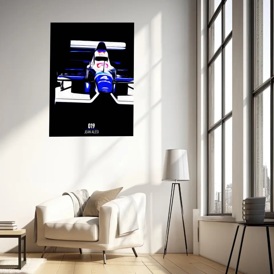 Affiche ou Tableau Tyrrell 019 Jean Alesi 1990 Formule 1