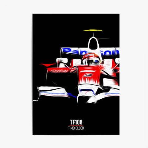 Affiche ou Tableau Toyota TF108 Timo Glock 2008 Formule 1