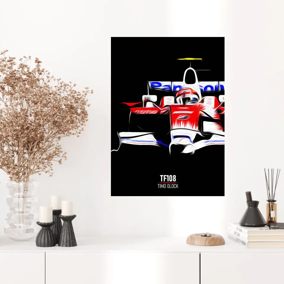 Affiche ou Tableau Toyota TF108 Timo Glock 2008 Formule 1
