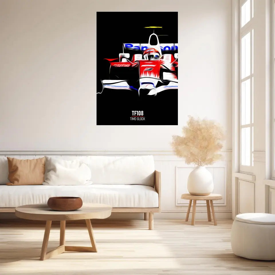 Affiche ou Tableau Toyota TF108 Timo Glock 2008 Formule 1
