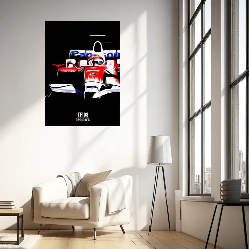 Affiche ou Tableau Toyota TF108 Timo Glock 2008 Formule 1