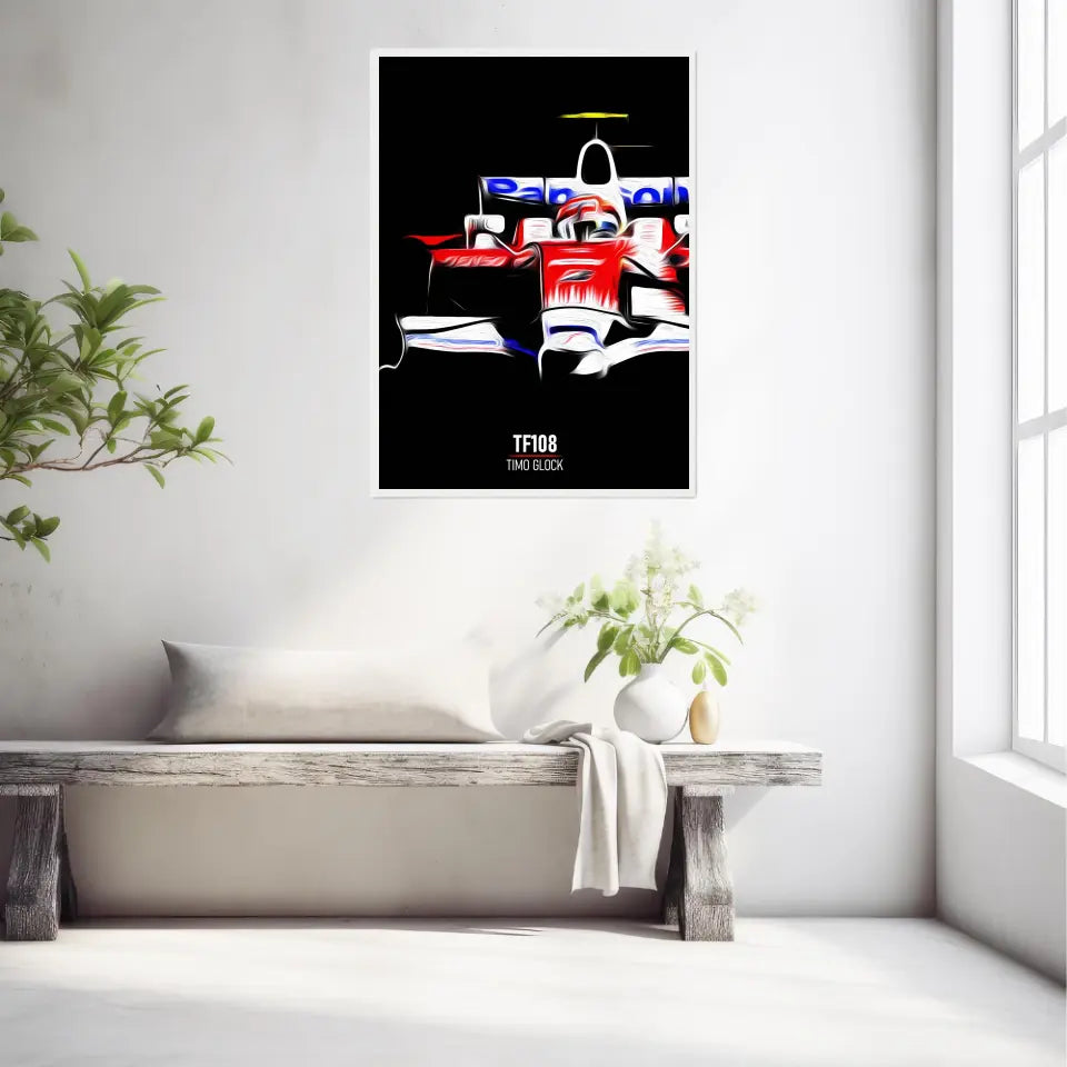 Affiche ou Tableau Toyota TF108 Timo Glock 2008 Formule 1