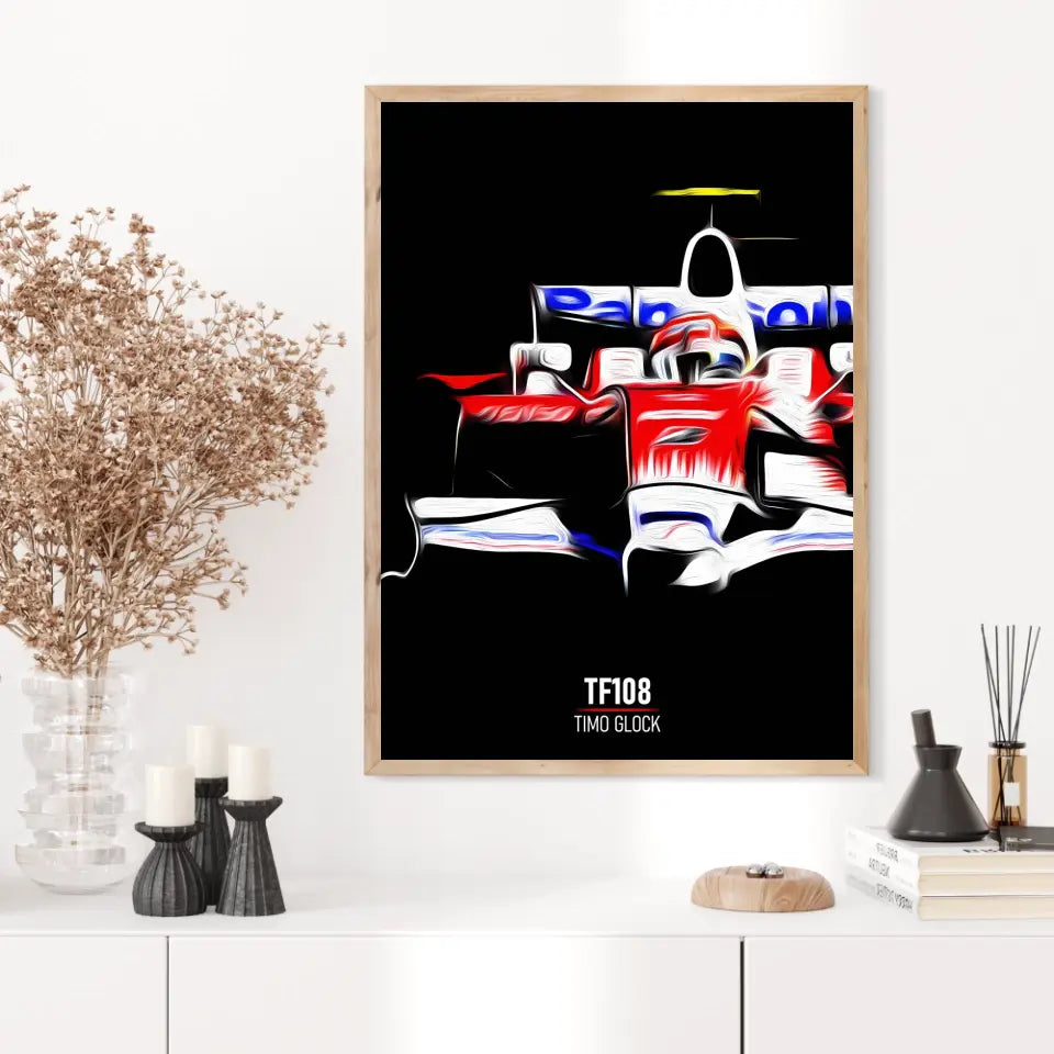 Affiche ou Tableau Toyota TF108 Timo Glock 2008 Formule 1