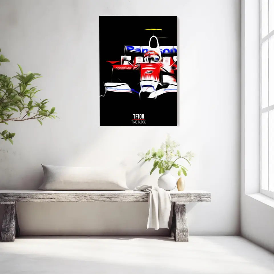 Affiche ou Tableau Toyota TF108 Timo Glock 2008 Formule 1