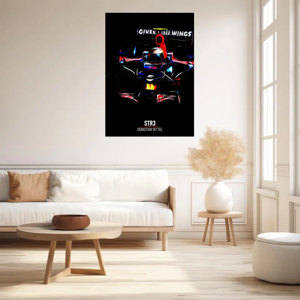 Affiche ou Tableau Toro Rosso STR3 Sebastian Vettel Formule 1