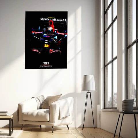 Affiche ou Tableau Toro Rosso STR3 Sebastian Vettel Formule 1