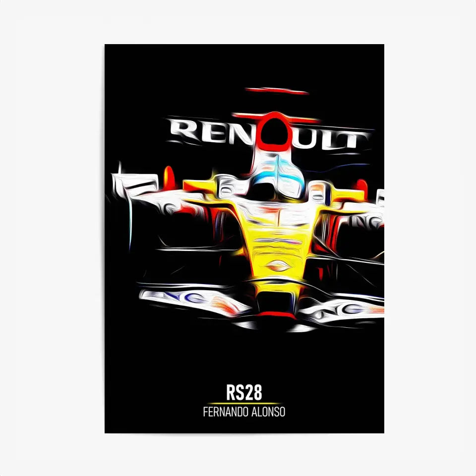 Affiche ou Tableau Renault RS28 Fernando Alonso Formule 1