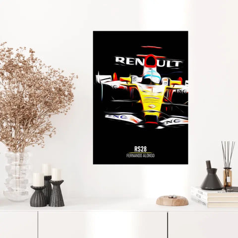Affiche ou Tableau Renault RS28 Fernando Alonso Formule 1