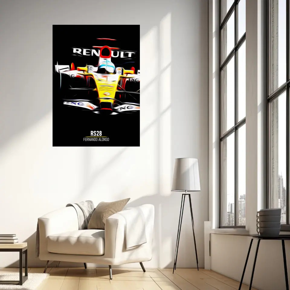 Affiche ou Tableau Renault RS28 Fernando Alonso Formule 1