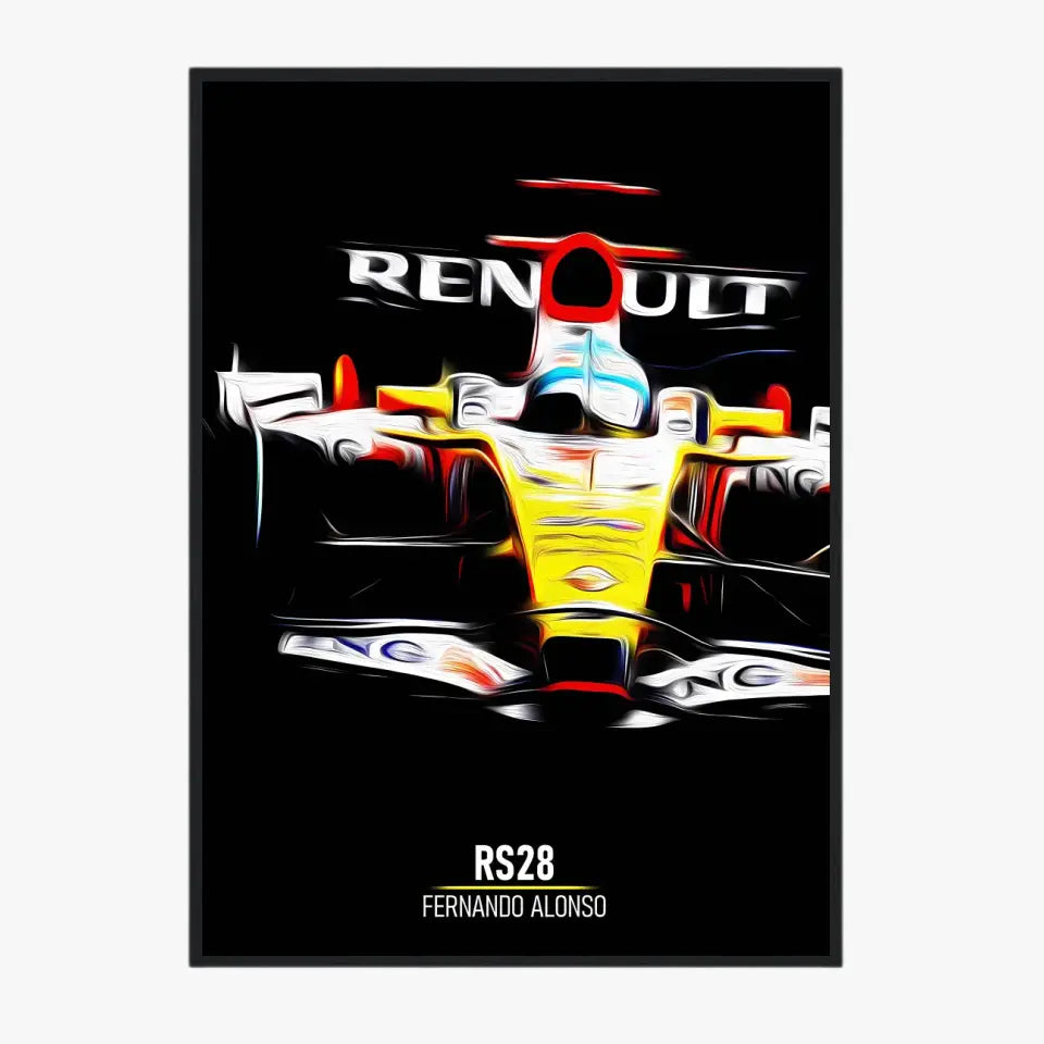 Affiche ou Tableau Renault RS28 Fernando Alonso Formule 1