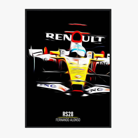 Affiche ou Tableau Renault RS28 Fernando Alonso Formule 1