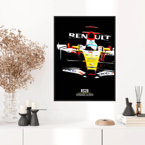 Affiche ou Tableau Renault RS28 Fernando Alonso Formule 1