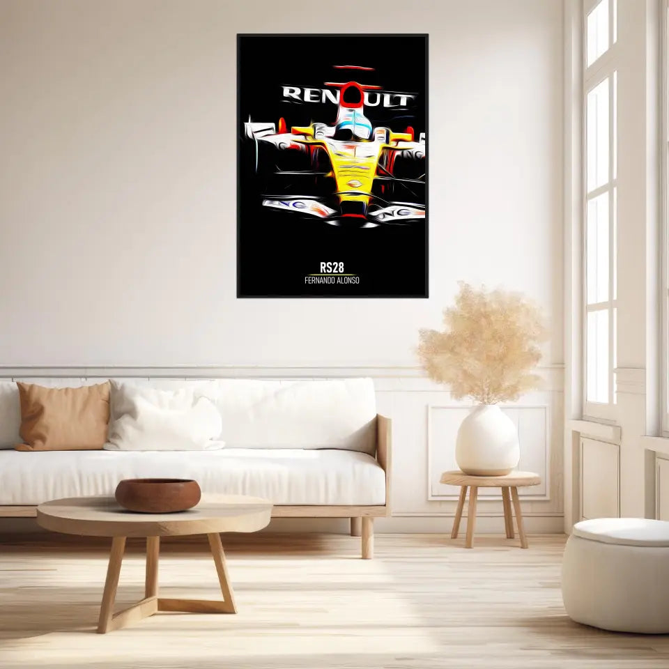 Affiche ou Tableau Renault RS28 Fernando Alonso Formule 1