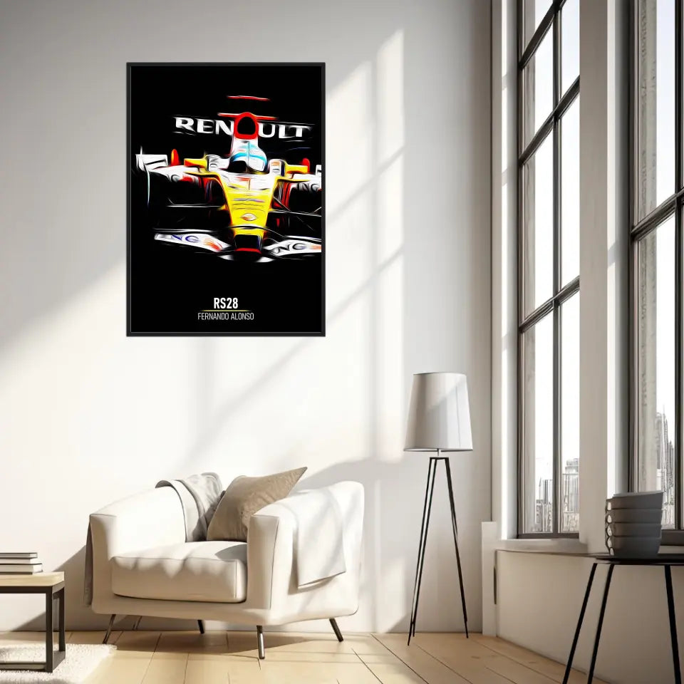 Affiche ou Tableau Renault RS28 Fernando Alonso Formule 1