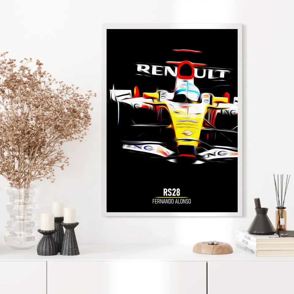 Affiche ou Tableau Renault RS28 Fernando Alonso Formule 1