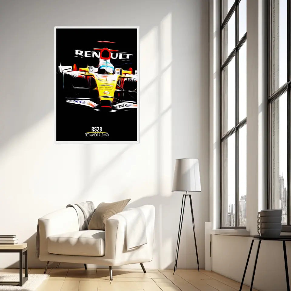 Affiche ou Tableau Renault RS28 Fernando Alonso Formule 1