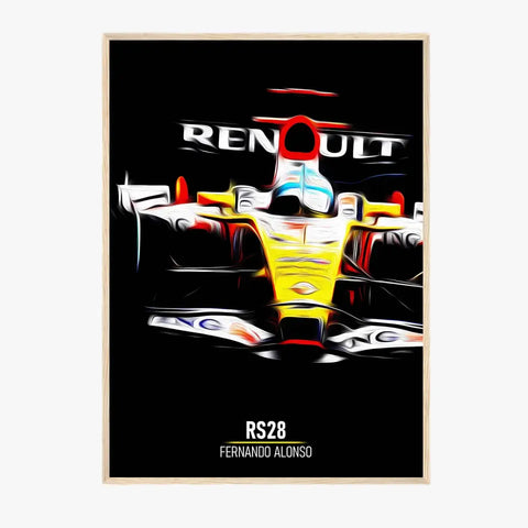 Affiche ou Tableau Renault RS28 Fernando Alonso Formule 1