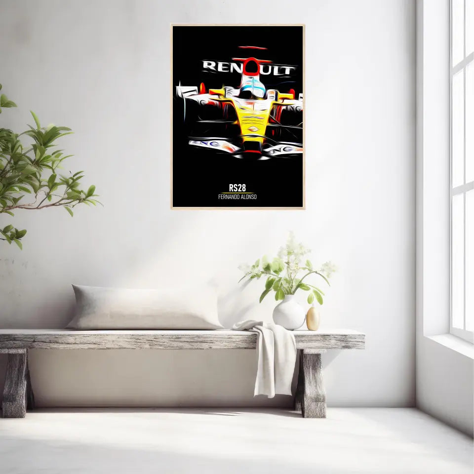Affiche ou Tableau Renault RS28 Fernando Alonso Formule 1