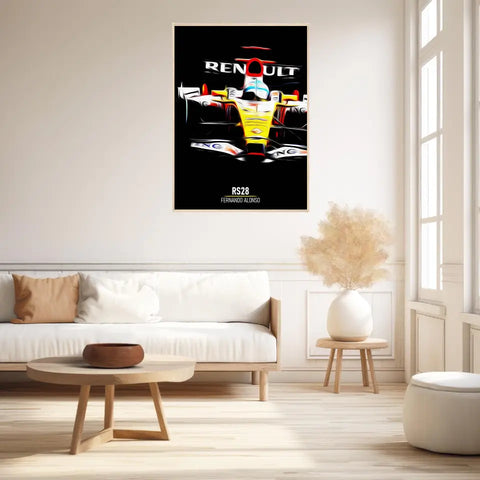 Affiche ou Tableau Renault RS28 Fernando Alonso Formule 1