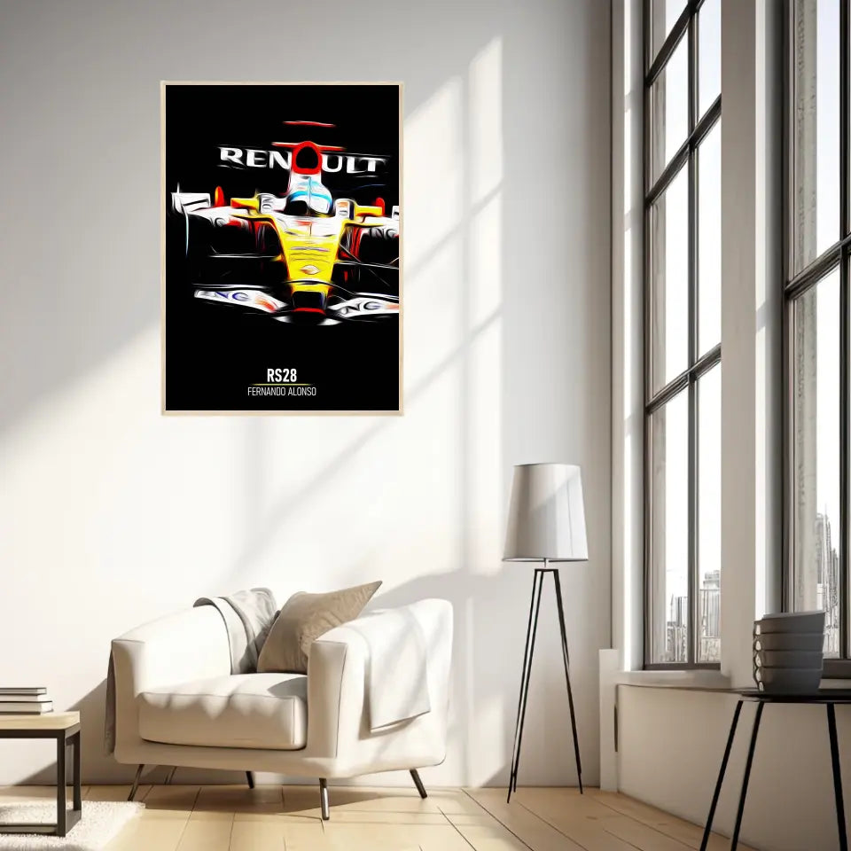 Affiche ou Tableau Renault RS28 Fernando Alonso Formule 1