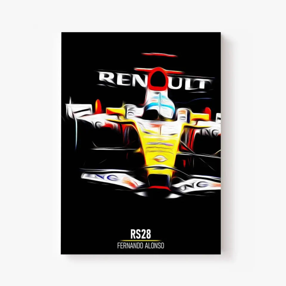 Affiche ou Tableau Renault RS28 Fernando Alonso Formule 1