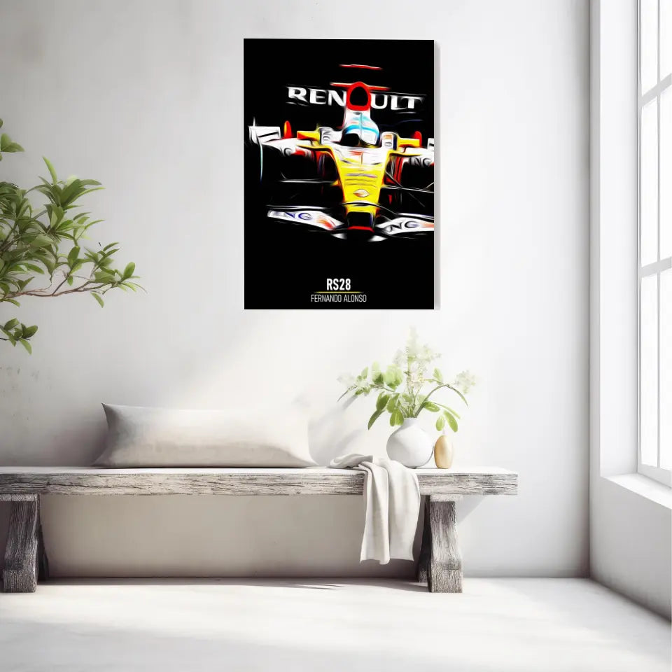 Affiche ou Tableau Renault RS28 Fernando Alonso Formule 1
