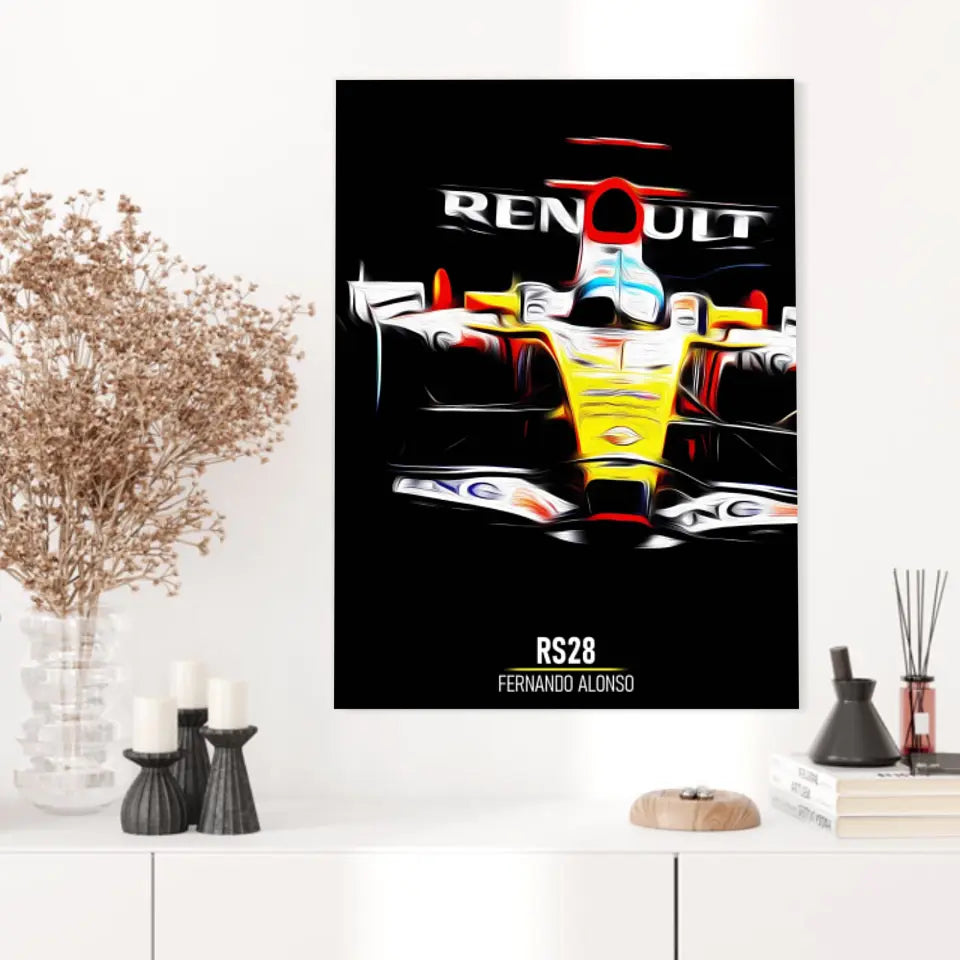 Affiche ou Tableau Renault RS28 Fernando Alonso Formule 1