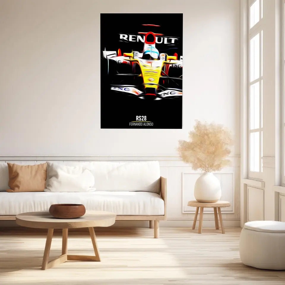 Affiche ou Tableau Renault RS28 Fernando Alonso Formule 1