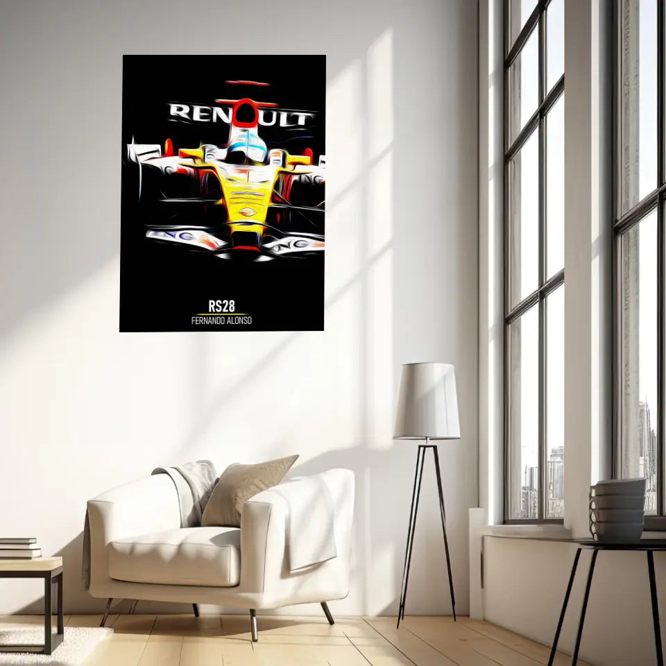 Affiche ou Tableau Renault RS28 Fernando Alonso Formule 1