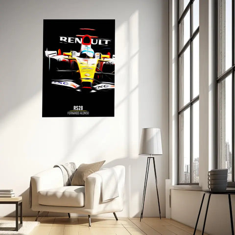 Affiche ou Tableau Renault RS28 Fernando Alonso Formule 1