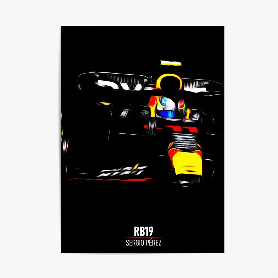 Affiche ou Tableau Red Bull RB19 Sergio Pérez Formule 1
