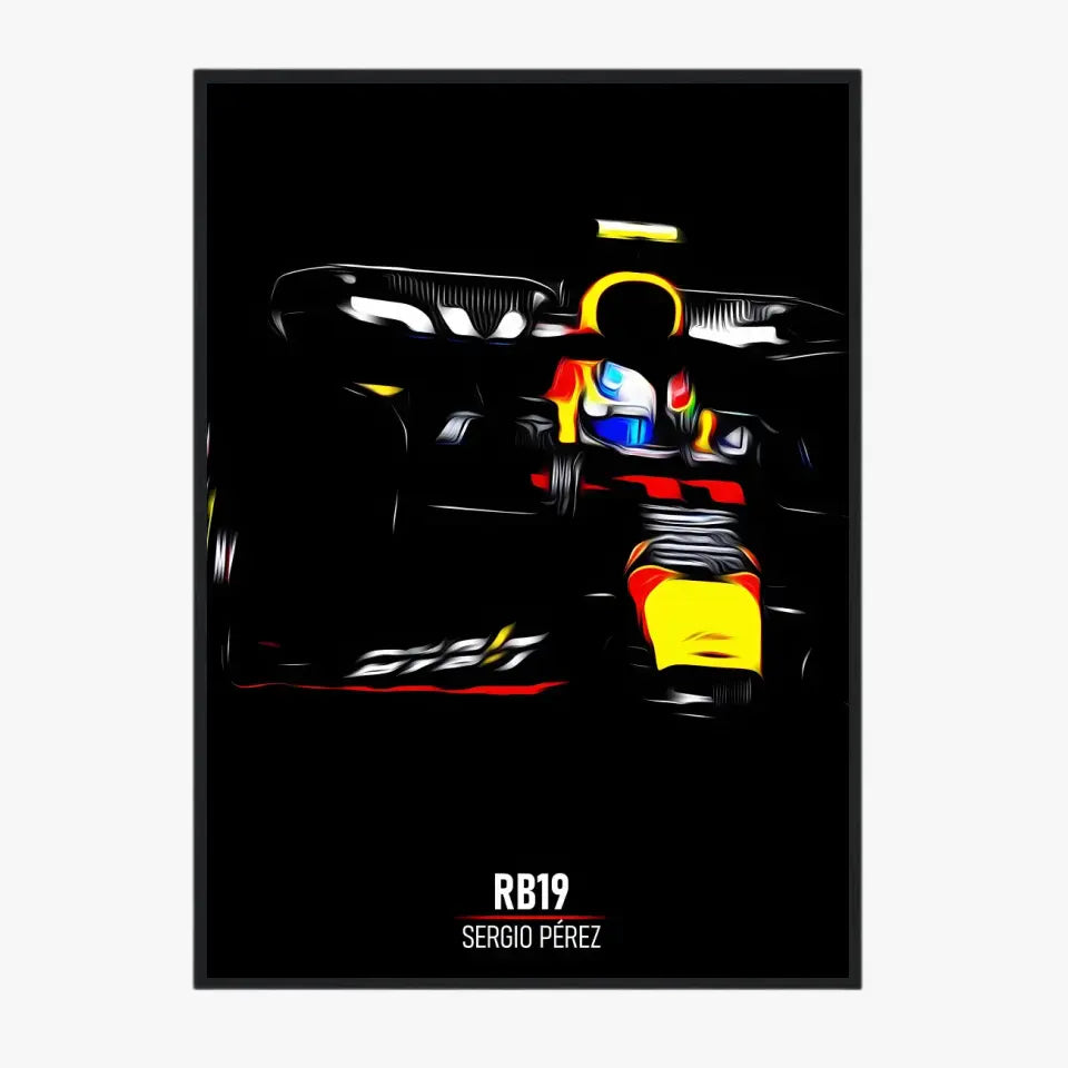 Affiche ou Tableau Red Bull RB19 Sergio Pérez Formule 1