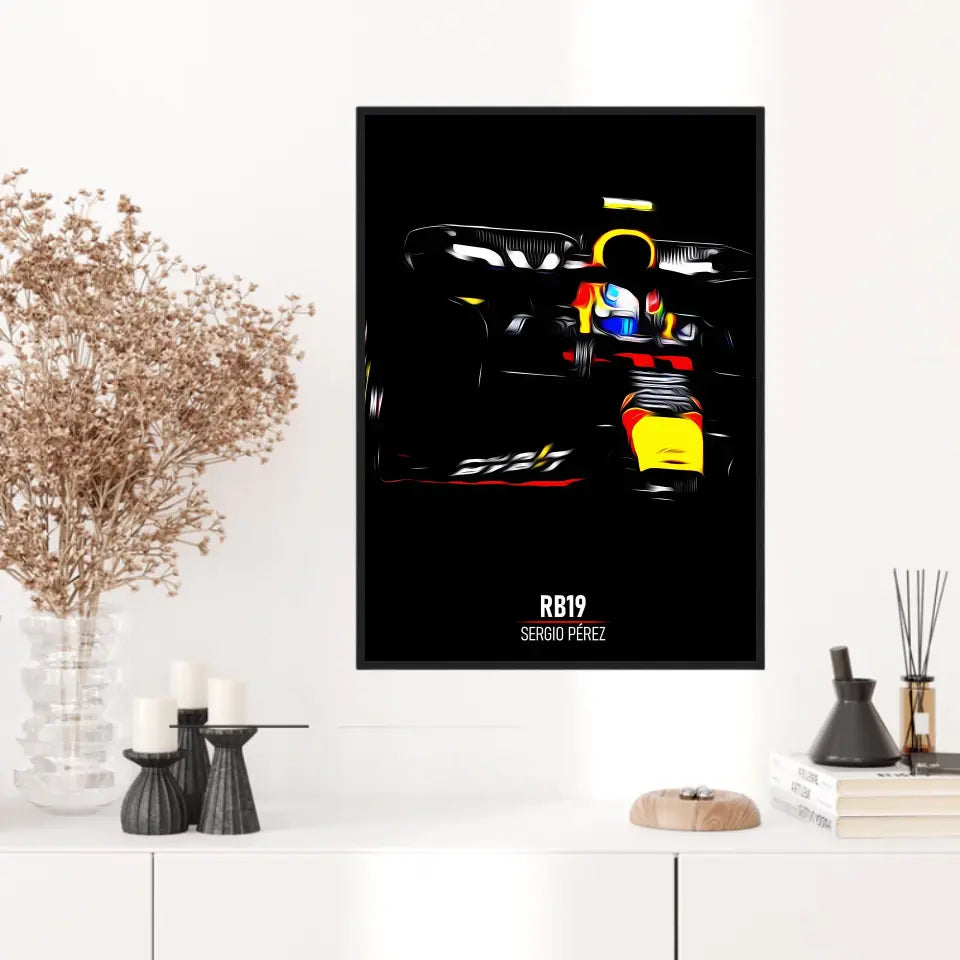 Affiche ou Tableau Red Bull RB19 Sergio Pérez Formule 1