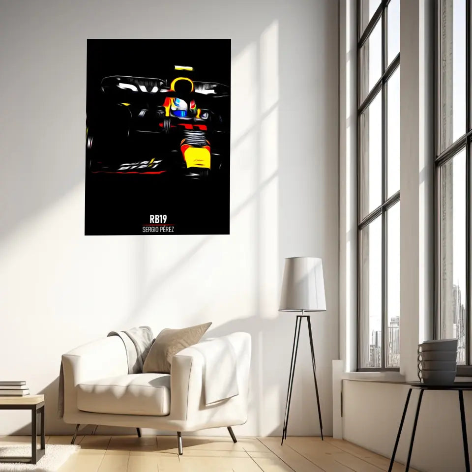 Affiche ou Tableau Red Bull RB19 Sergio Pérez Formule 1