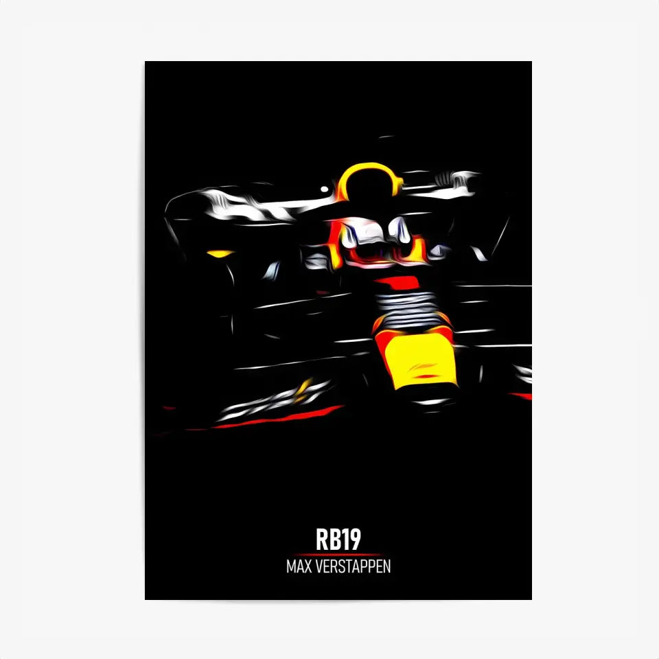 Affiche ou Tableau Red Bull RB19 Max Verstappen Formule 1